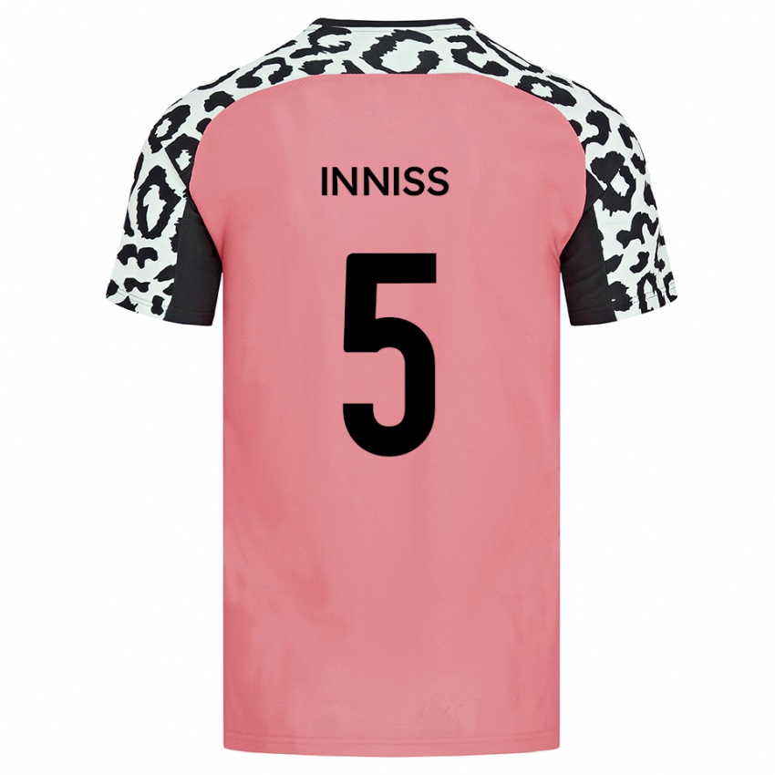 ילדים ראיין איניס #5 ורוד שחור הרחק ג'רזי 2025/26 חולצה קצרה