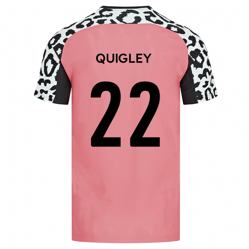 ילדים ג'ו קוויגלי #22 ורוד שחור הרחק ג'רזי 2025/26 חולצה קצרה
