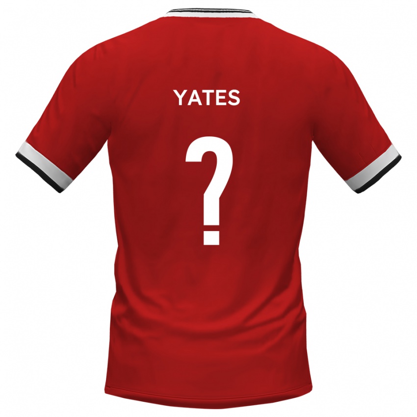 ילדים Harvey Yates #0 לבן שחור הרחק ג'רזי 2025/26 חולצה קצרה