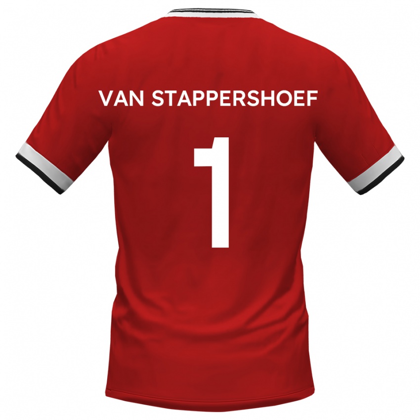 ילדים Jordi Van Stappershoef #1 לבן שחור הרחק ג'רזי 2025/26 חולצה קצרה