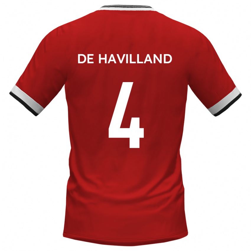 ילדים ויל דה הבילנד #4 לבן שחור הרחק ג'רזי 2025/26 חולצה קצרה