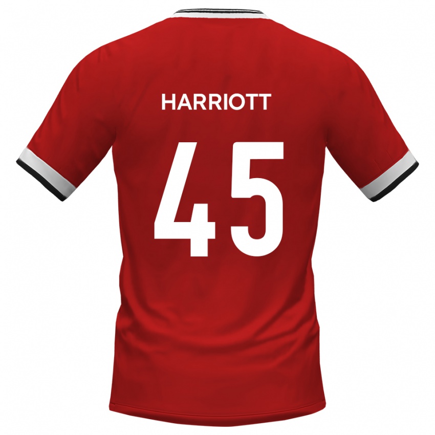 ילדים קאלום הריוט #45 לבן שחור הרחק ג'רזי 2025/26 חולצה קצרה