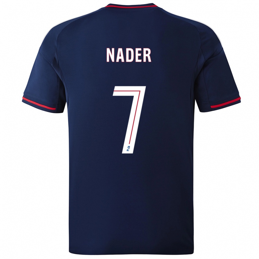 ילדים Saad Nader #7 כחול נייבי אדום הרחק ג'רזי 2025/26 חולצה קצרה