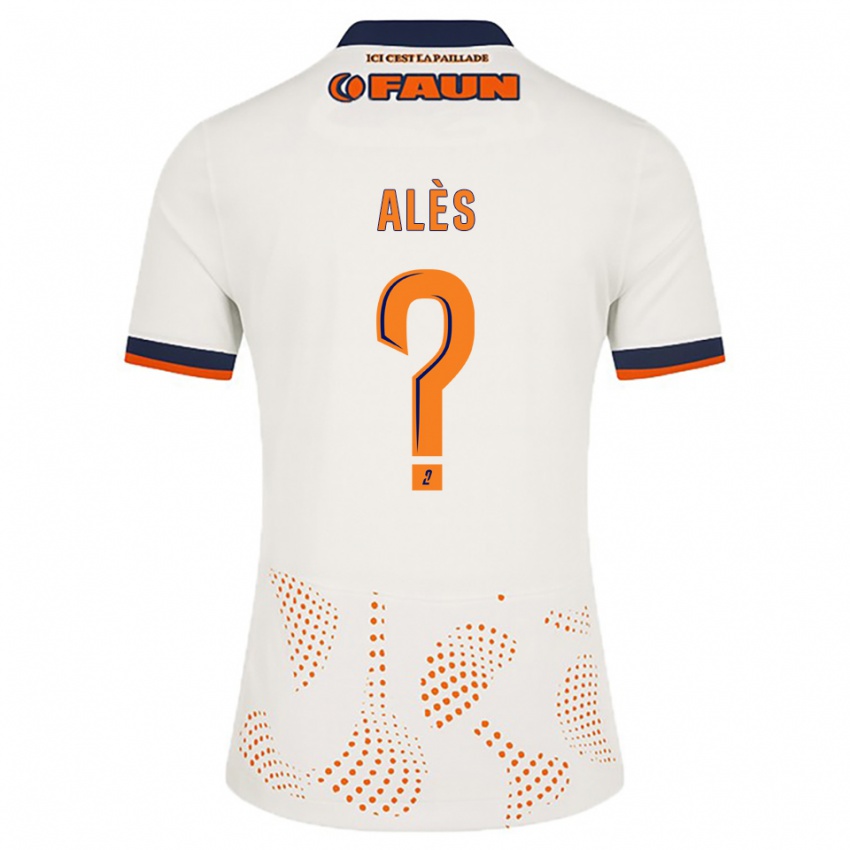 ילדים Milan Alès #0 לבן כתום הרחק ג'רזי 2025/26 חולצה קצרה