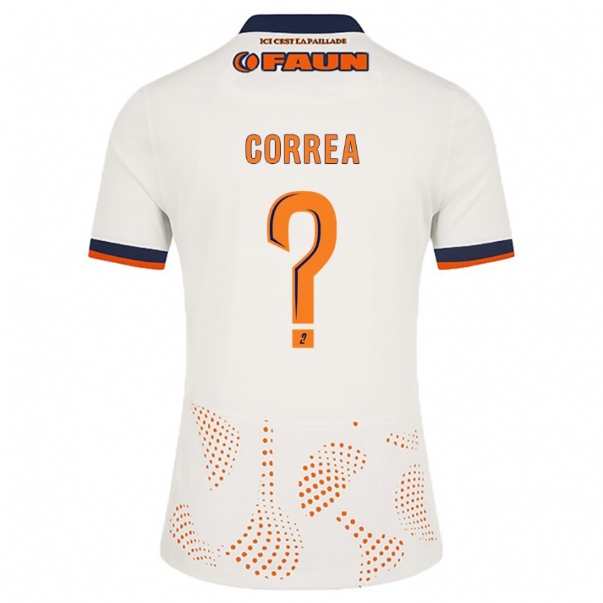 ילדים Dapyna Correa #0 לבן כתום הרחק ג'רזי 2025/26 חולצה קצרה