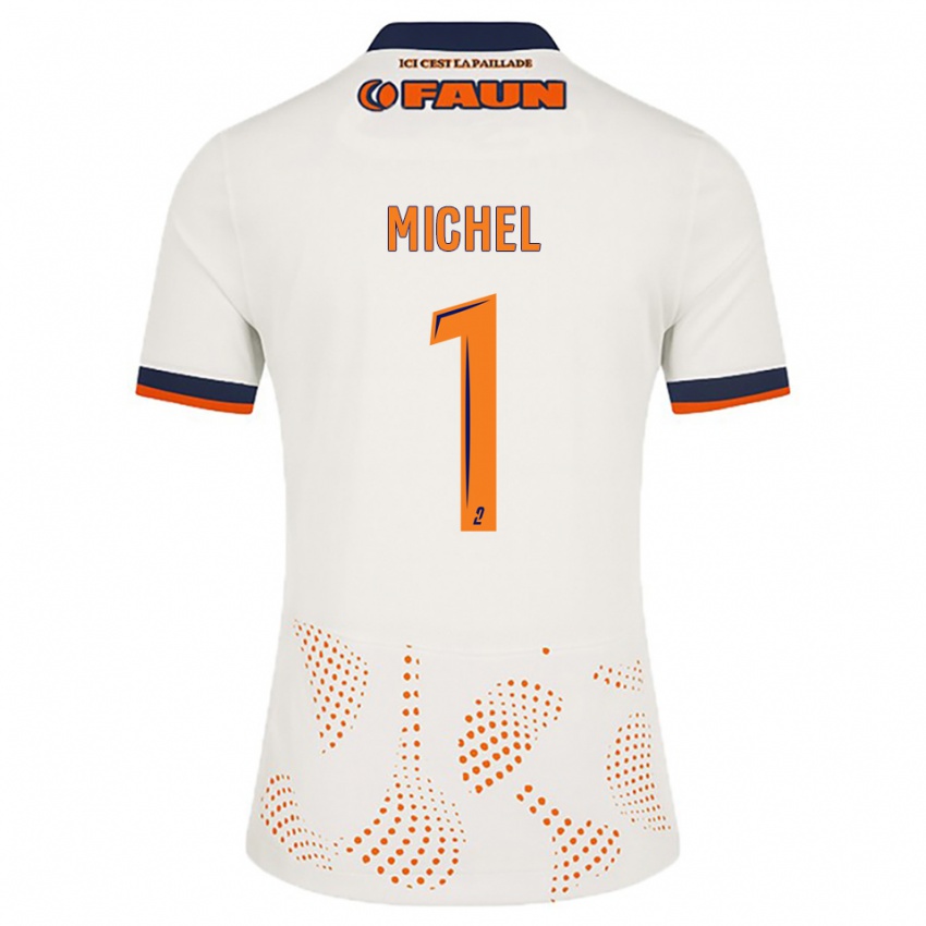 ילדים Mathieu Michel #1 לבן כתום הרחק ג'רזי 2025/26 חולצה קצרה