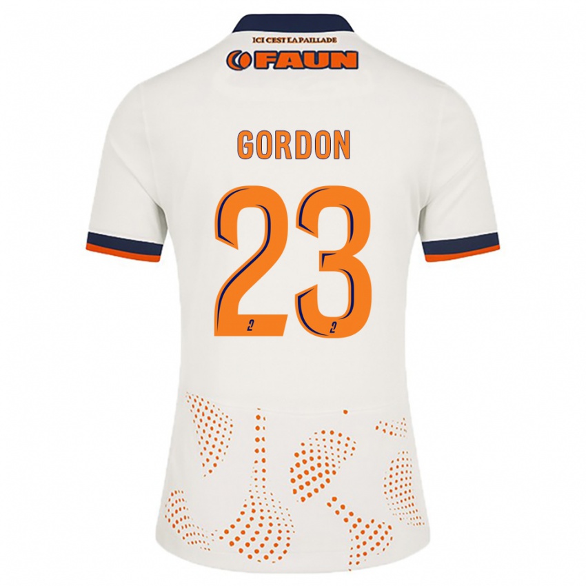 ילדים Sh'nia Gordon #23 לבן כתום הרחק ג'רזי 2025/26 חולצה קצרה