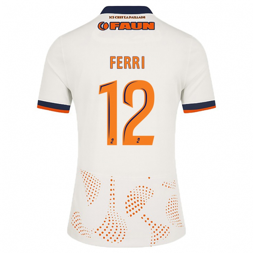 ילדים ג'ורדן פרי #12 לבן כתום הרחק ג'רזי 2025/26 חולצה קצרה