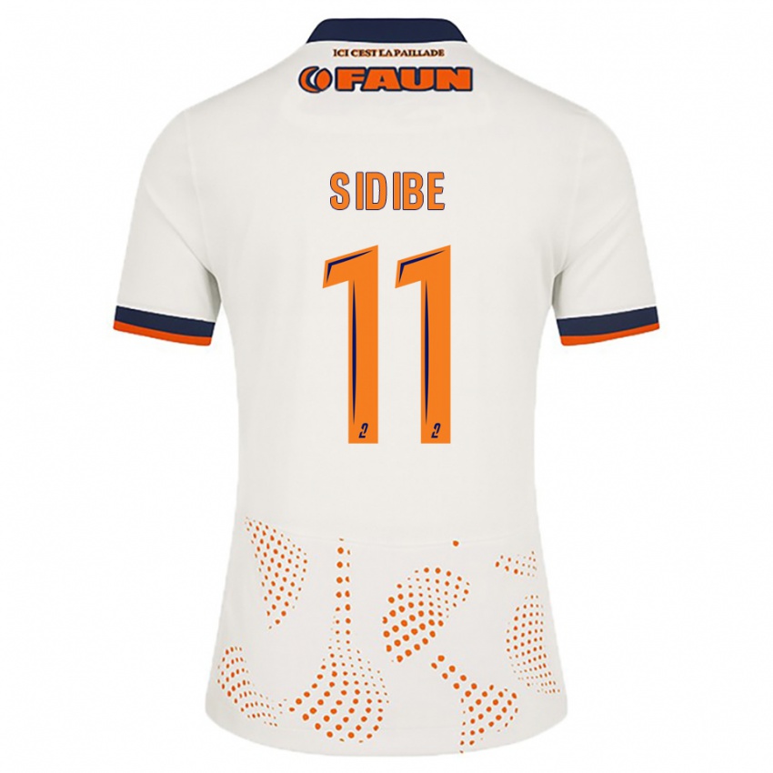 ילדים יאניק סידיבה #11 לבן כתום הרחק ג'רזי 2025/26 חולצה קצרה