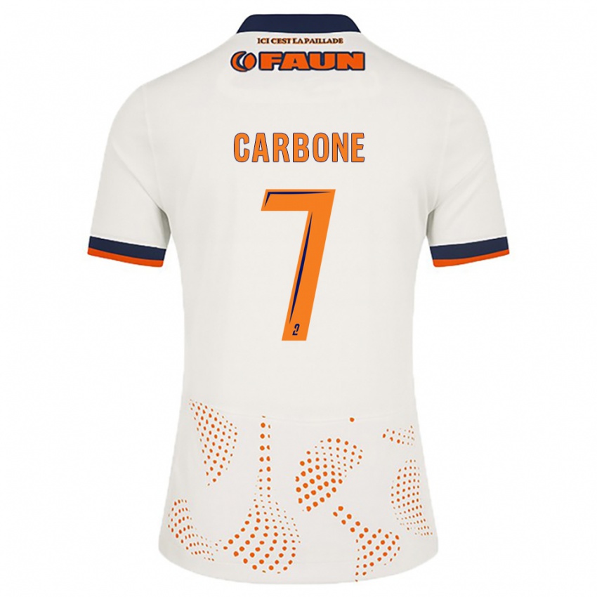 ילדים Giani Carbone #7 לבן כתום הרחק ג'רזי 2025/26 חולצה קצרה