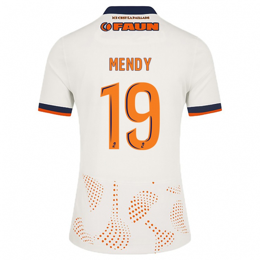 ילדים אלכסנדרה מנדי #19 לבן כתום הרחק ג'רזי 2025/26 חולצה קצרה