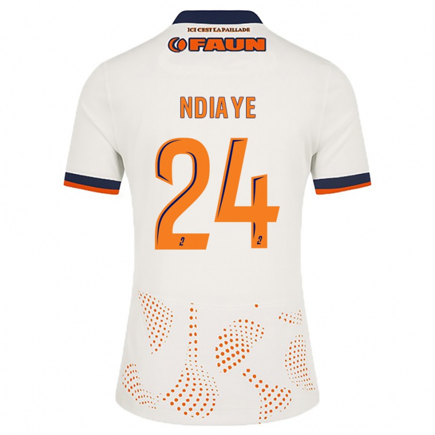 ילדים ג׳וניור נדייה #24 לבן כתום הרחק ג'רזי 2025/26 חולצה קצרה