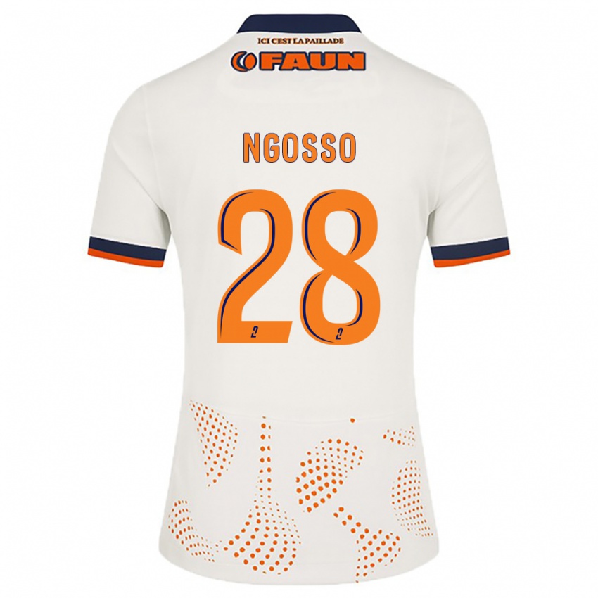 ילדים Glenn Ngosso #28 לבן כתום הרחק ג'רזי 2025/26 חולצה קצרה