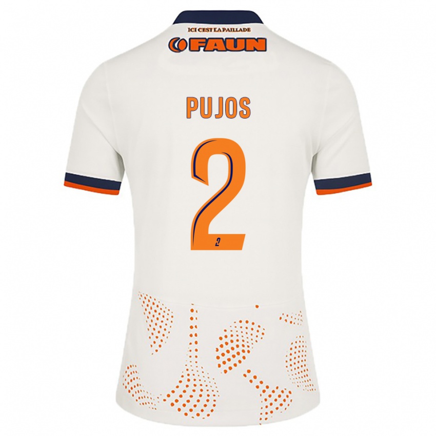 ילדים Lenny Pujos #2 לבן כתום הרחק ג'רזי 2025/26 חולצה קצרה