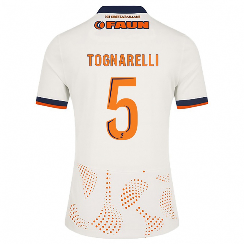 ילדים Angelo Tognarelli #5 לבן כתום הרחק ג'רזי 2025/26 חולצה קצרה