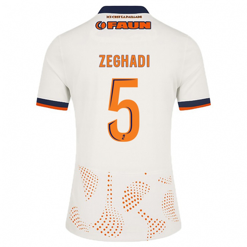 ילדים Mohamed Zeghadi #5 לבן כתום הרחק ג'רזי 2025/26 חולצה קצרה