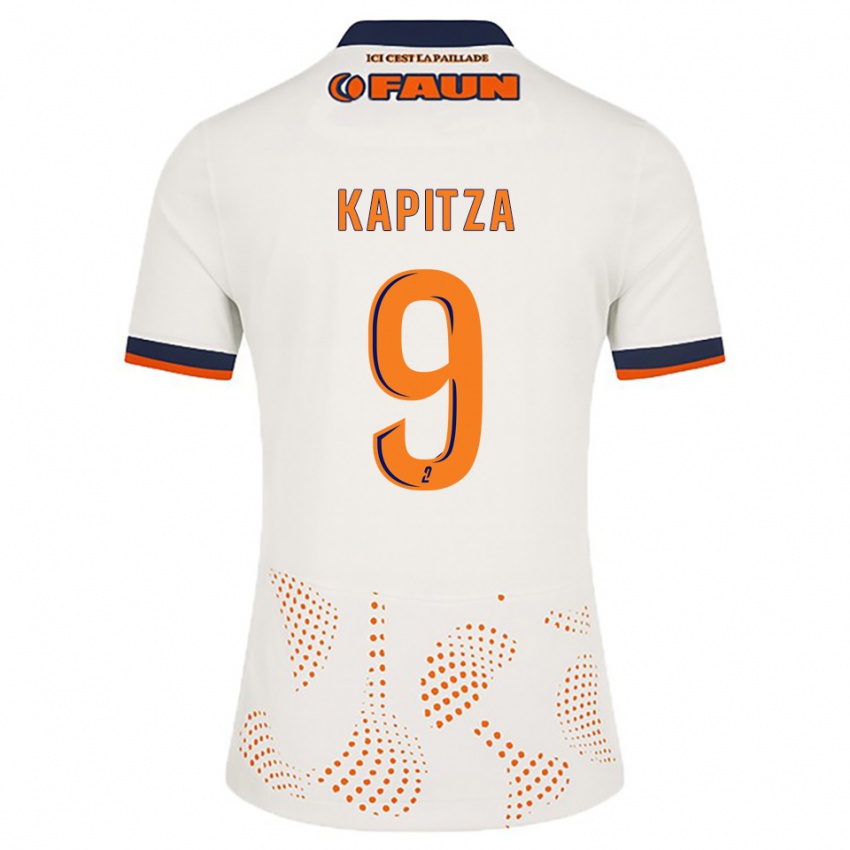 ילדים Matisse Kapitza #9 לבן כתום הרחק ג'רזי 2025/26 חולצה קצרה