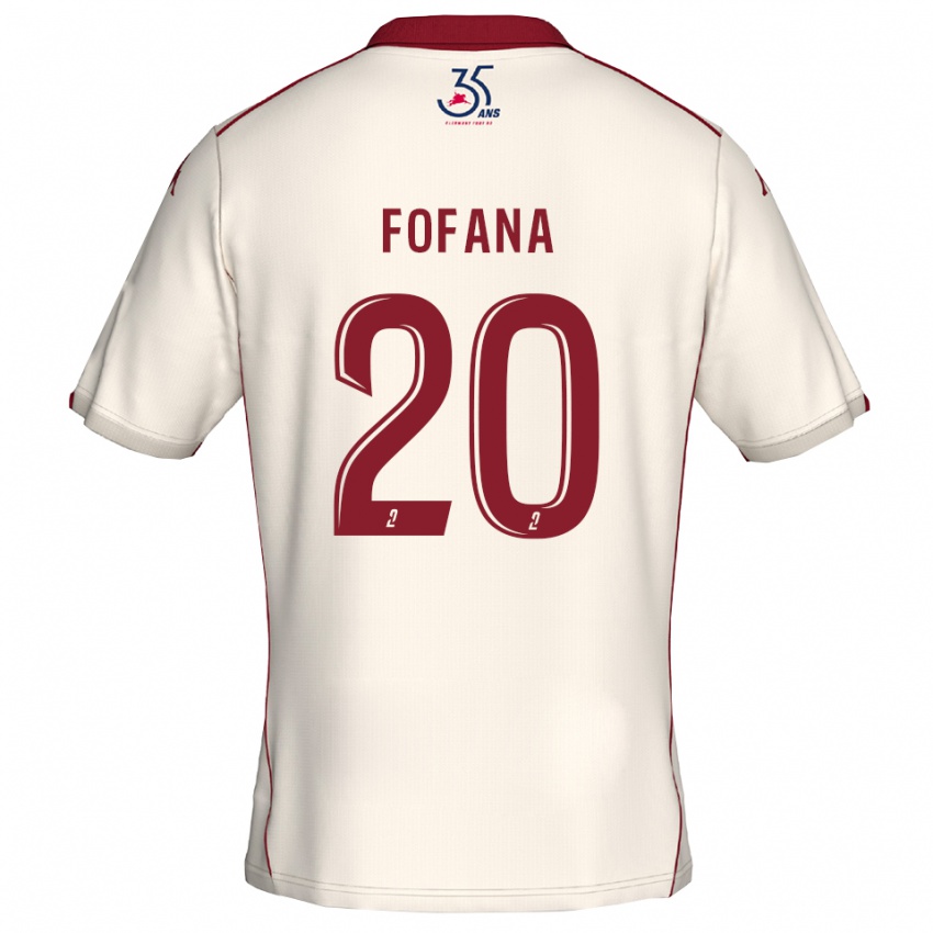 ילדים Oumou Fofana #20 לבן בורדו הרחק ג'רזי 2025/26 חולצה קצרה