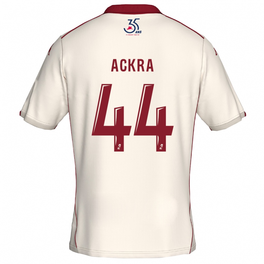 ילדים Allan Ackra #44 לבן בורדו הרחק ג'רזי 2025/26 חולצה קצרה