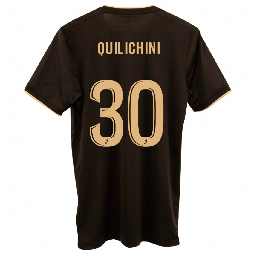 ילדים Ghjuvanni Quilichini #30 כחול אדום הרחק ג'רזי 2025/26 חולצה קצרה