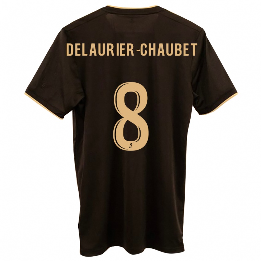 ילדים Tom Delaurier-Chaubet #8 כחול אדום הרחק ג'רזי 2025/26 חולצה קצרה