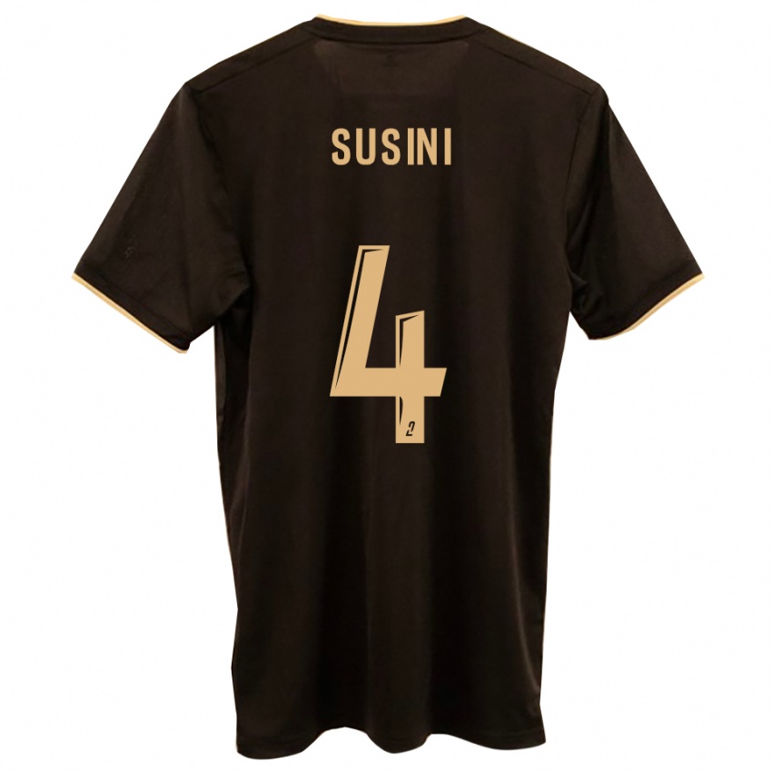 ילדים Raphaël Susini #4 כחול אדום הרחק ג'רזי 2025/26 חולצה קצרה