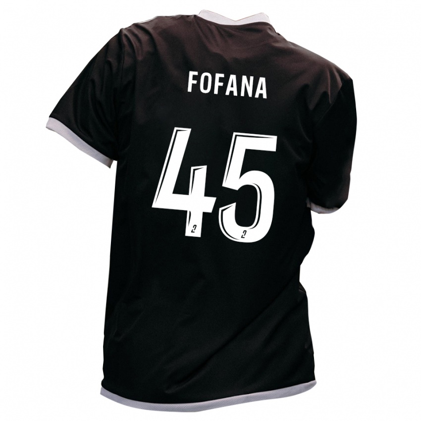 ילדים איברהים פופאנה #45 שחור זהב הרחק ג'רזי 2025/26 חולצה קצרה