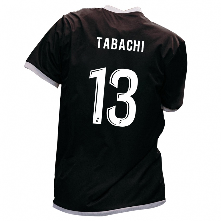 ילדים Yacine Tabachi #13 שחור זהב הרחק ג'רזי 2025/26 חולצה קצרה