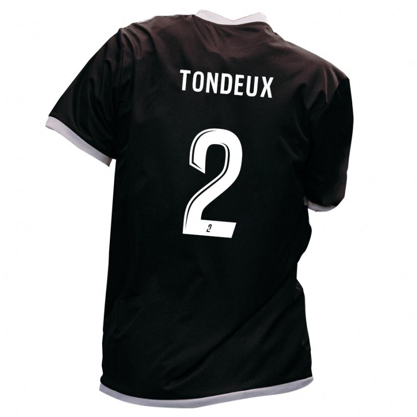 ילדים Ewen Tondeux #2 שחור זהב הרחק ג'רזי 2025/26 חולצה קצרה