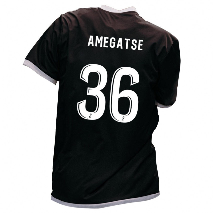 ילדים Foly Amegatse #36 שחור זהב הרחק ג'רזי 2025/26 חולצה קצרה