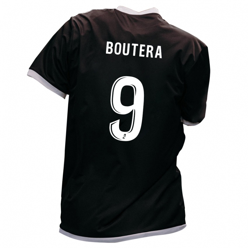 ילדים Karim Boutera #9 שחור זהב הרחק ג'רזי 2025/26 חולצה קצרה