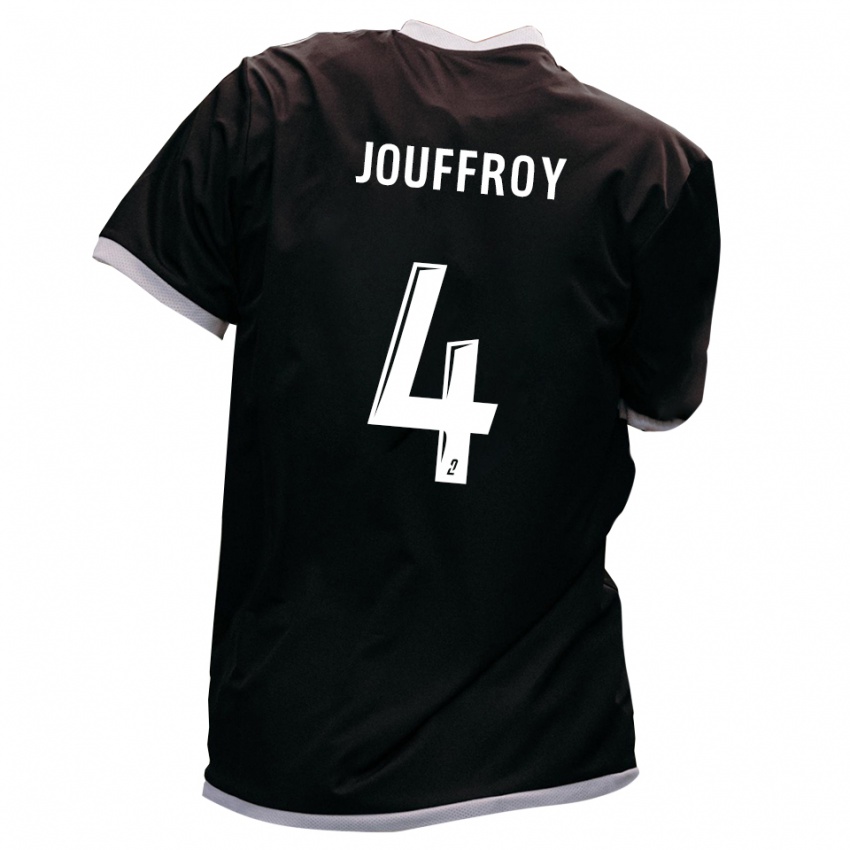 ילדים Robin Jouffroy #4 שחור זהב הרחק ג'רזי 2025/26 חולצה קצרה