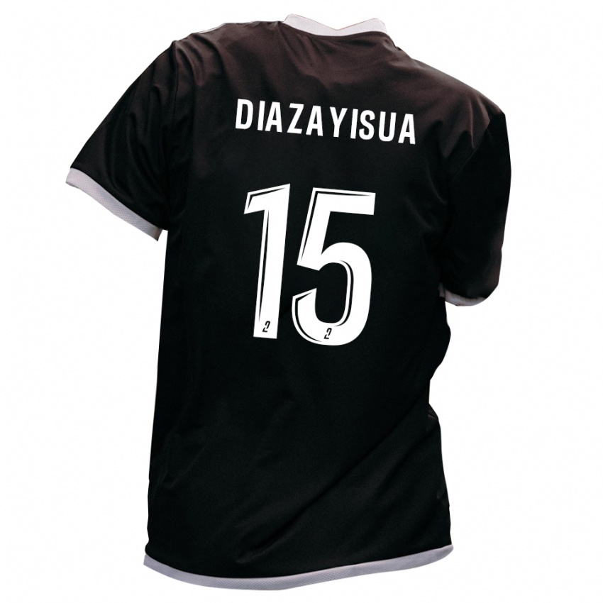 ילדים David Diazayisua Mamona #15 שחור זהב הרחק ג'רזי 2025/26 חולצה קצרה