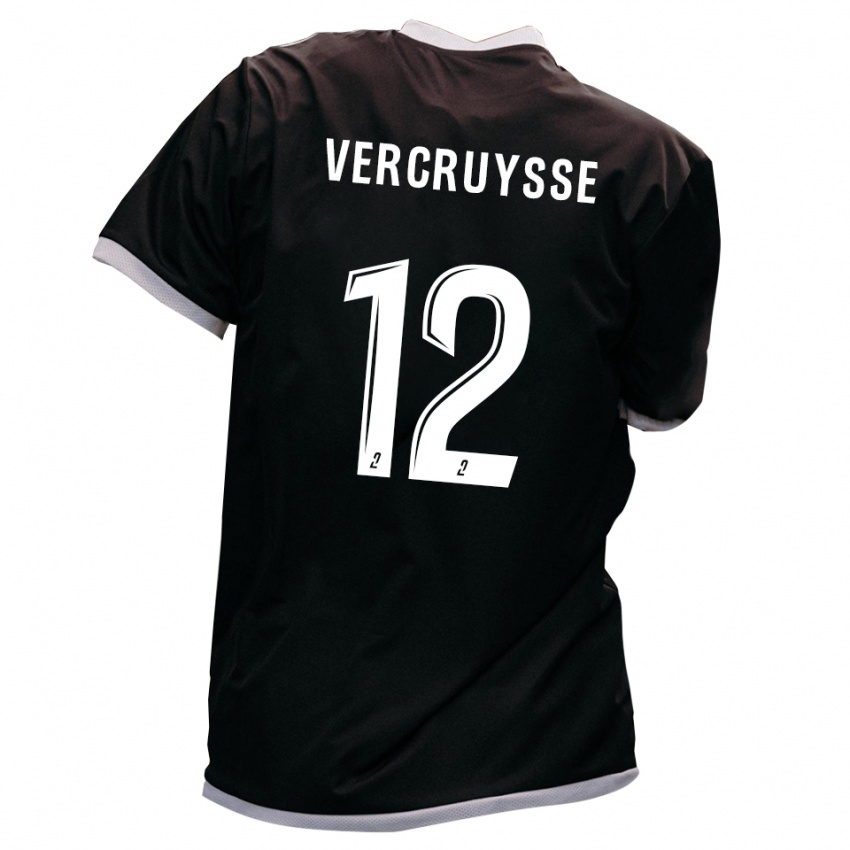 ילדים Lendon Vercruysse #12 שחור זהב הרחק ג'רזי 2025/26 חולצה קצרה