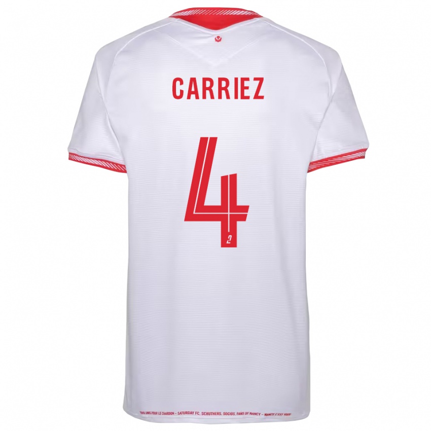 ילדים Sasha Carriez #4 שחור אדום הרחק ג'רזי 2025/26 חולצה קצרה