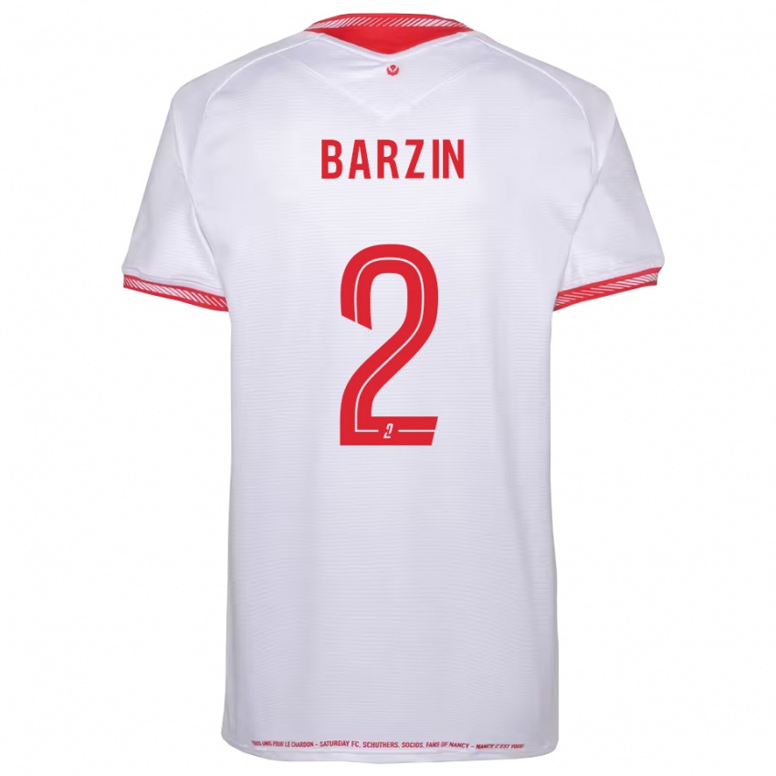 ילדים Réginald Barzin #2 שחור אדום הרחק ג'רזי 2025/26 חולצה קצרה