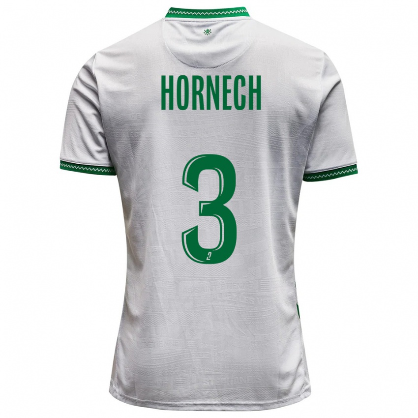 ילדים Ewan Hornech #3 לבן ירוק הרחק ג'רזי 2025/26 חולצה קצרה