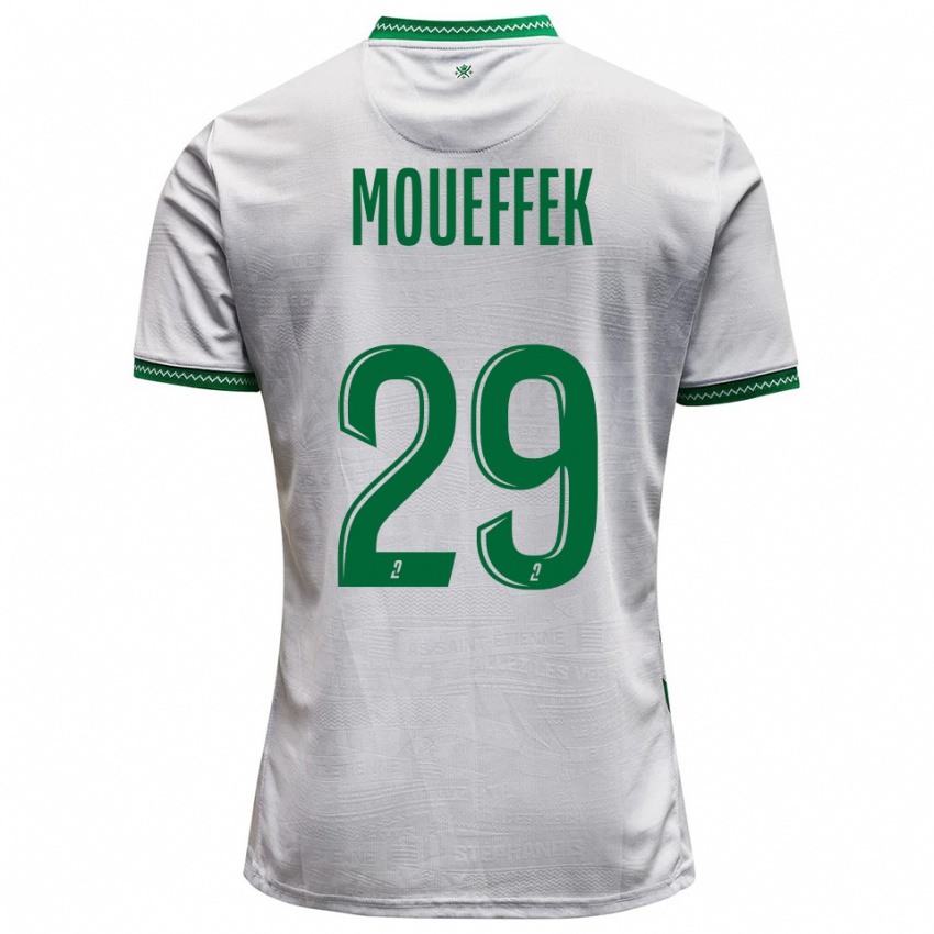 ילדים איימן מואפק #29 לבן ירוק הרחק ג'רזי 2025/26 חולצה קצרה
