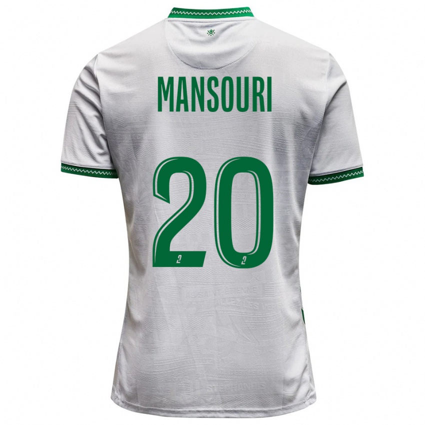 ילדים Ilyes Mansouri #20 לבן ירוק הרחק ג'רזי 2025/26 חולצה קצרה