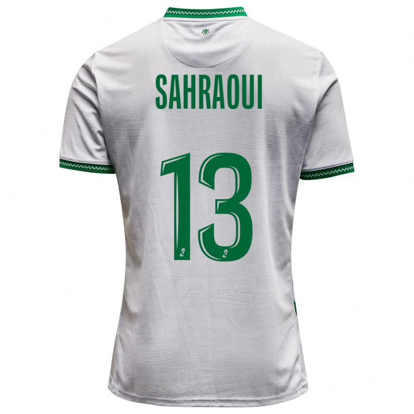 ילדים Jebryl Sahraoui #13 לבן ירוק הרחק ג'רזי 2025/26 חולצה קצרה