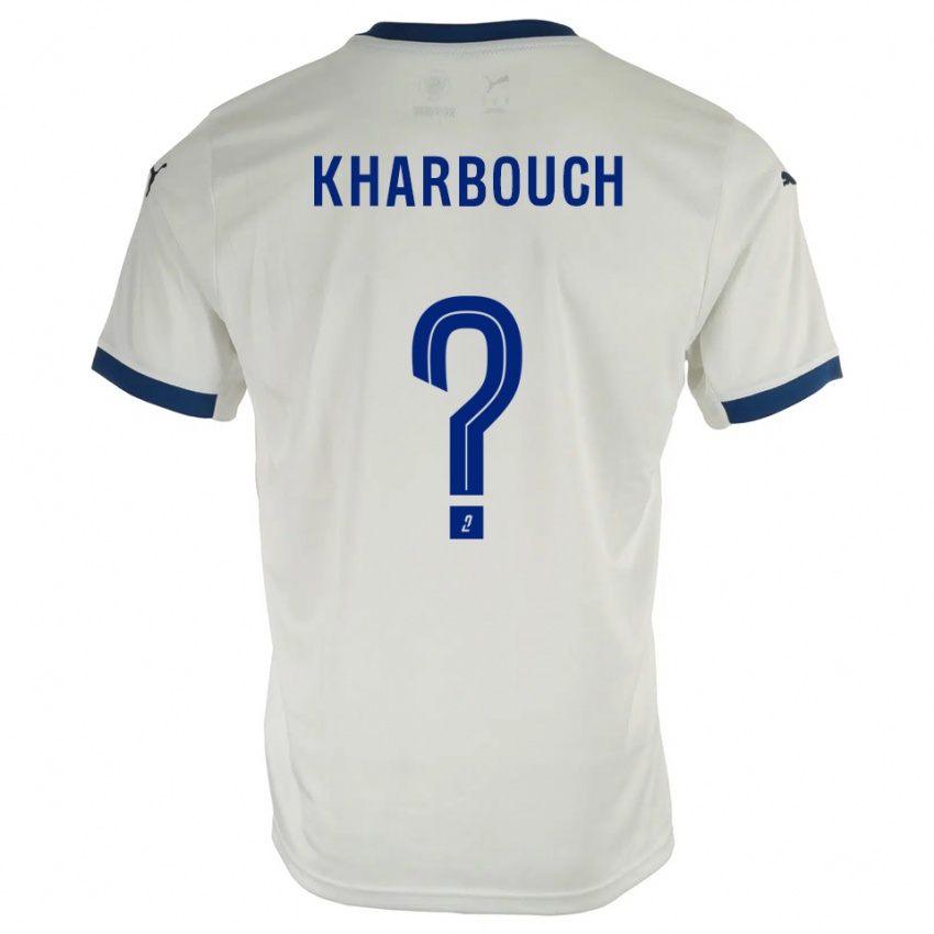 ילדים Yanis Kharbouch #0 לבן כחול הרחק ג'רזי 2025/26 חולצה קצרה