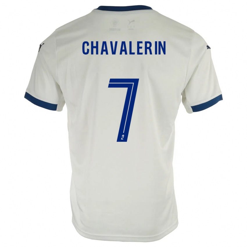 ילדים Xavier Chavalerin #7 לבן כחול הרחק ג'רזי 2025/26 חולצה קצרה