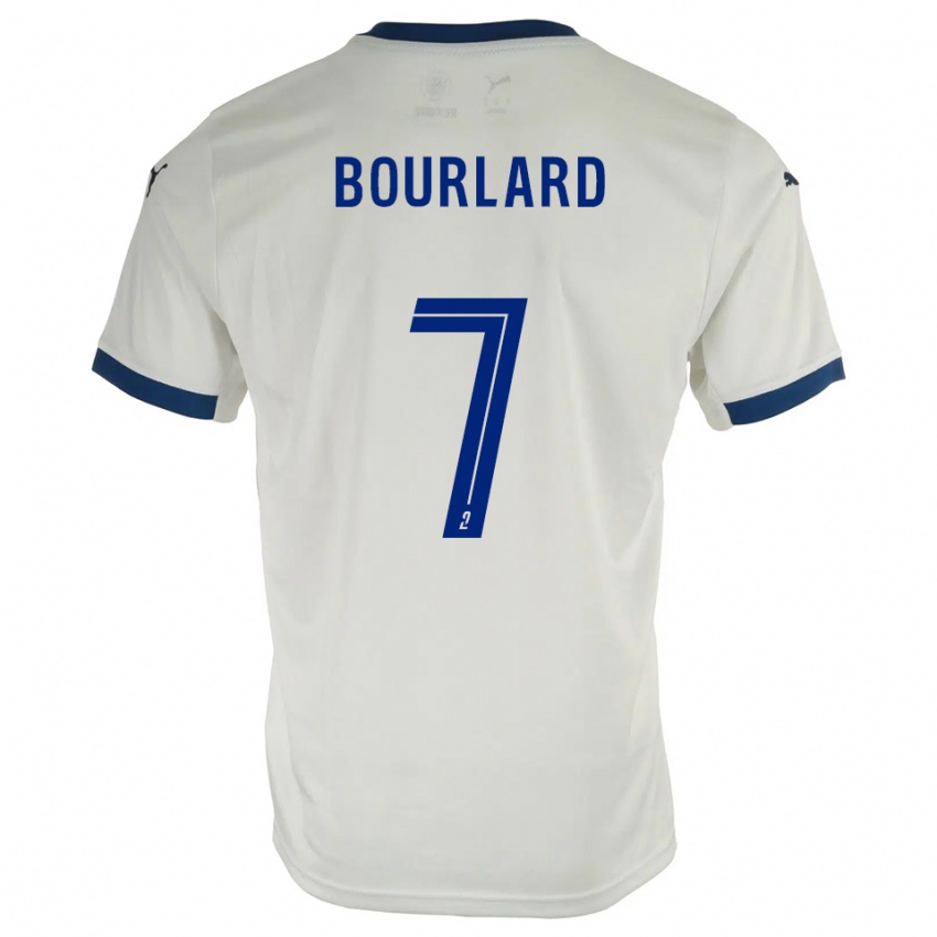 ילדים Liam Bourlard #7 לבן כחול הרחק ג'רזי 2025/26 חולצה קצרה