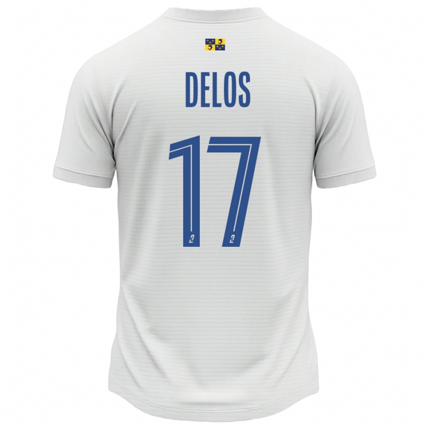 ילדים שאקיל דלוס #17 לבן כחול הרחק ג'רזי 2025/26 חולצה קצרה