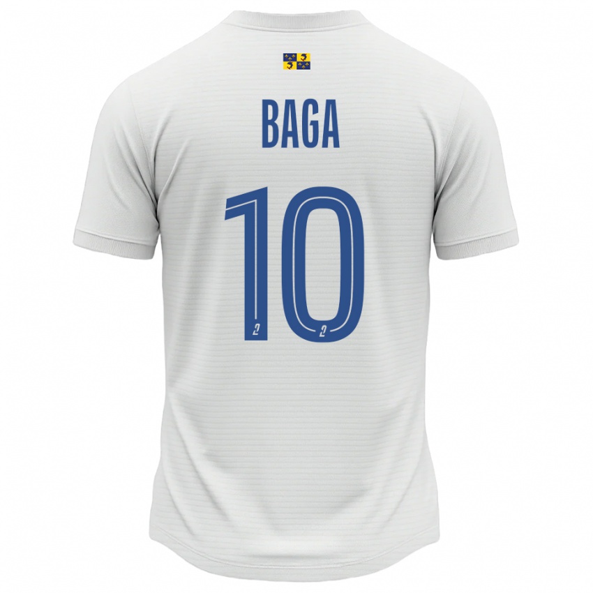 ילדים לאורין באגה #10 לבן כחול הרחק ג'רזי 2025/26 חולצה קצרה