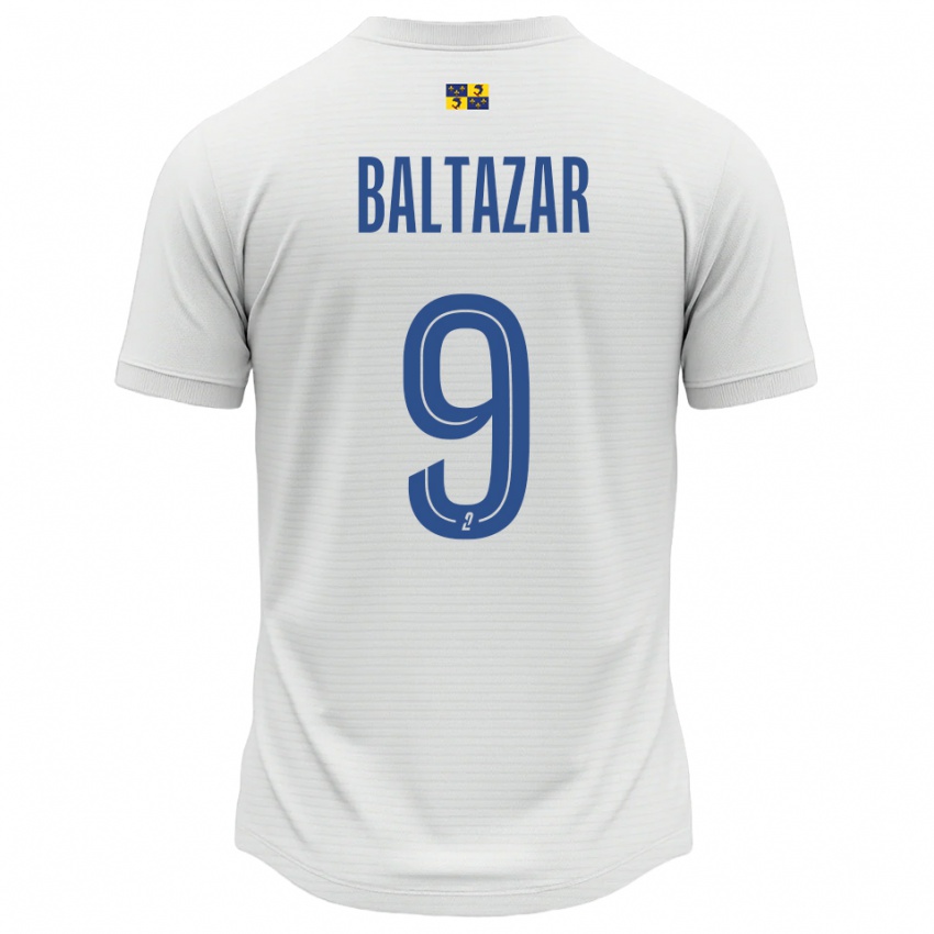 ילדים ג׳ארוד באלטאזאר #9 לבן כחול הרחק ג'רזי 2025/26 חולצה קצרה