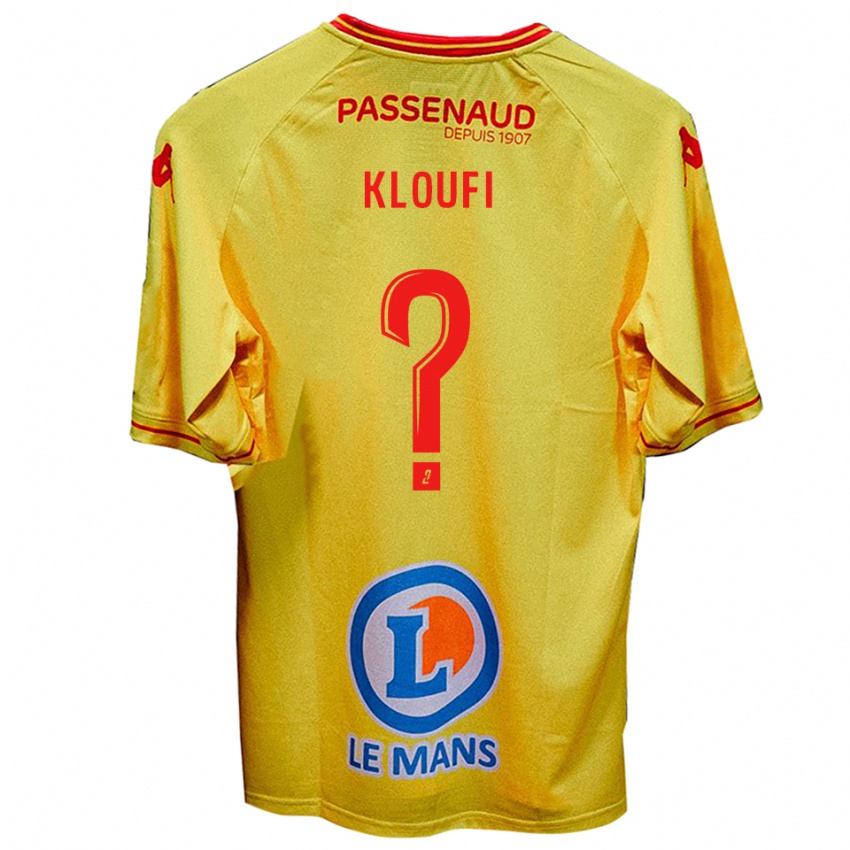 ילדים Younes Kloufi #0 צהוב הרחק ג'רזי 2025/26 חולצה קצרה