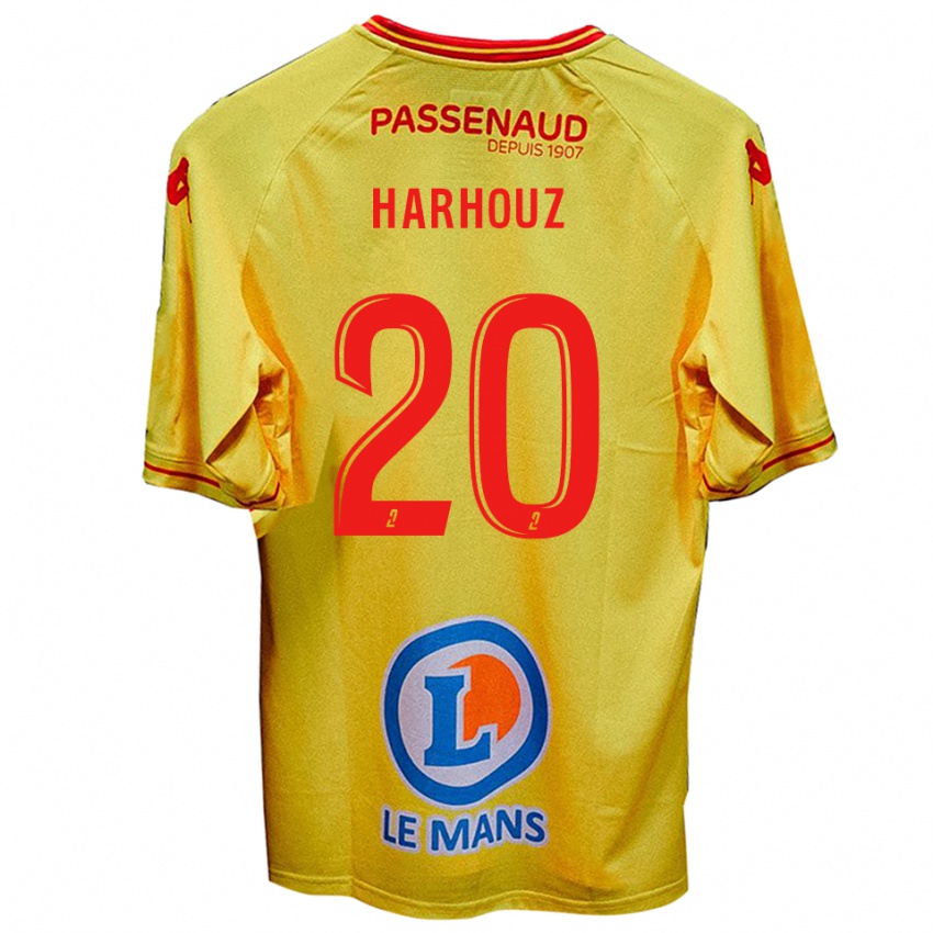 ילדים William Harhouz #20 צהוב הרחק ג'רזי 2025/26 חולצה קצרה