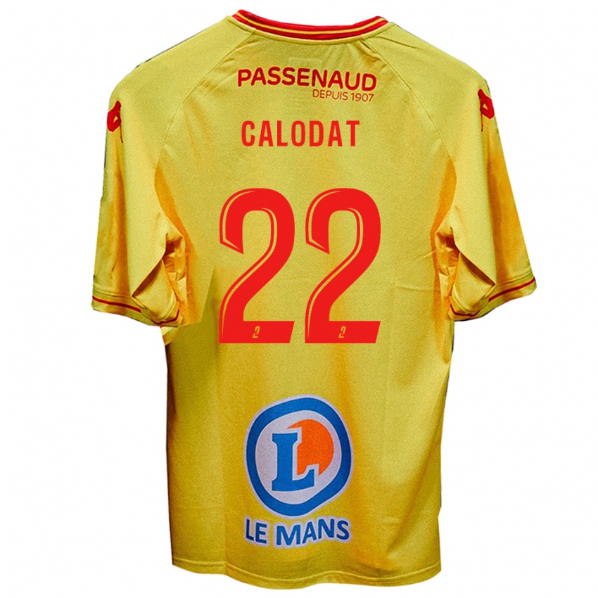 ילדים Lucas Calodat #22 צהוב הרחק ג'רזי 2025/26 חולצה קצרה