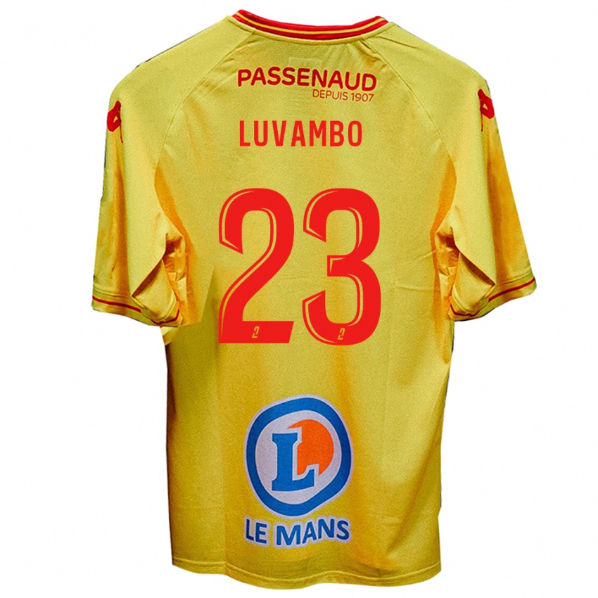 ילדים Taylor Luvambo #23 צהוב הרחק ג'רזי 2025/26 חולצה קצרה